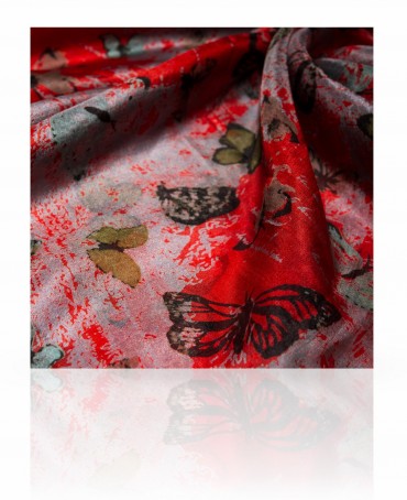 Палантин Женский S-VINATGE.BUTTERFLY/RED